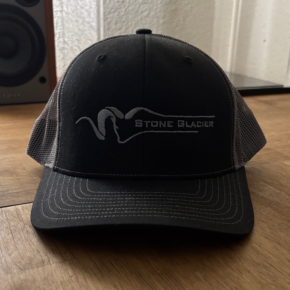 Stone Glacier Black and Gray Mesh Cap